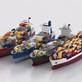 Container Ship Transport Ship Tanker Freighter Ship Cargo Ship Engineering Ship 3d model