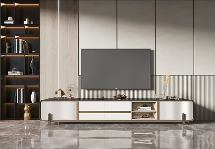 Light Luxury TV Cabinet 3d model