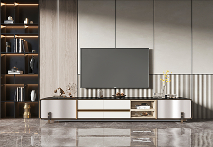 Light Luxury TV Cabinet 3d model