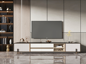 Light Luxury TV Cabinet 3d model