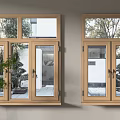 Modern window double window combination 3d model