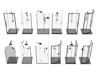 Modern Shower Room Shower 3d model