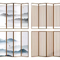 New Chinese Style Screen Partition 3d model