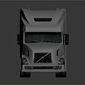 White Volvo Semi Truck With High Cab Design Multiple Windows And Dual Rear Wheels