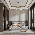 Cozy Kids Bedroom Interior Design With Starry Sky Art Bed Rail And Pendant Lamp