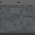 Modern Background Wall With 3D Geometric Patterns In Gray Tone Interior Design 3d model