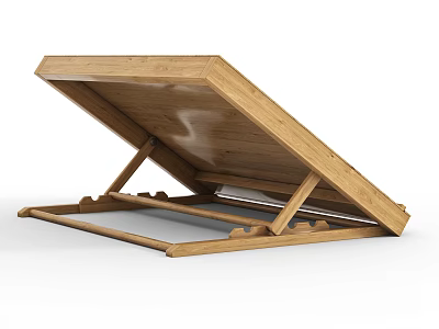 Art Studio Essential Wooden Folding Drawing Board With Stable Stand Structure 3d model