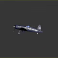 Vintage Blue Passenger Plane with MARINES Lettering White Star on Wings Tail Number 567 Propeller