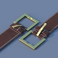 Brown Leather Belt With Metal Buckle For Daily Household Use