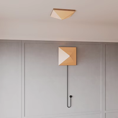 Modern Lighting Combination with Wall Sconce and Ceiling Light in Minimalist Interior 3d model