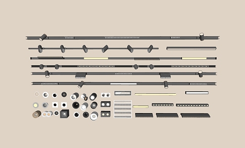 Downlight Spotlight Track Light Mounting Downlight Magnetic Lights Grille Lights 3d model