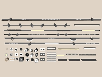Downlight Spotlight Track Light Mounting Downlight Magnetic Lights Grille Lights 3d model