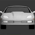 Sleek White 3D Rendered Sports Car With Dark Background And Reflection Design