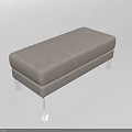 Modern Beige Fabric Double Sofa With Stylish Metal Legs And Comfortable Design
