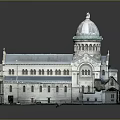Historic Classical Building With Dome Roof Multiple Arched Windows And Stone Facade