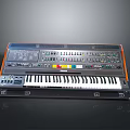 Household Electronic Keyboard With Transparent Case Orange Trim And Control Buttons
