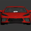 Red Modern Sports Car With Sleek Aerodynamic Design And Black Wheels
