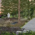 Modern Park Forest Park Landscape Viewing Mountain Park Viewing Platform Lookout Platform Rest Wooden Platform 3d model