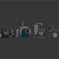 Industrial Mechanical Equipment Collection Featuring Various Machinery And Components 3d model