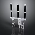 High Voltage Electrical Equipment With Three Column Insulators And Metal Support Structure