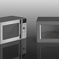 Modern Sleek Stainless Steel Microwave With Glass Door And Digital Control Panel A Practical Kitchen Appliance For Home