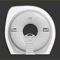 Industrial Medical Imaging CT Scanner With Modern White Circular Design And Extended Examination Platform