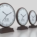 Classical Round Clocks with Roman Numerals London Athens Paris on Wooden Bases