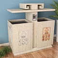 New Chinese Trash Bin Trash Bin Trash Bin 3d model