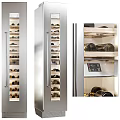 Modern Stainless Steel Kitchen Appliances With Gas Stove Oven Range Hood And Wine Cabinet