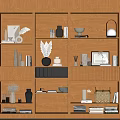 Antique Storage Rack Bookshelf 3d model