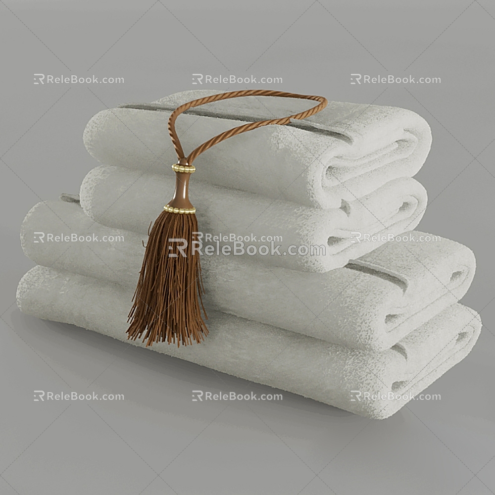 Towel bath towel 3d model