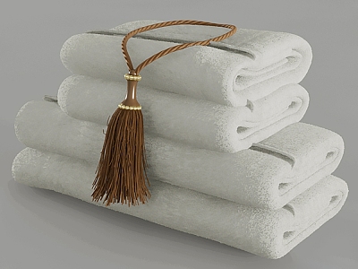 Towel bath towel 3d model