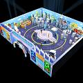 Modern Toy IP Exhibition Booth Interactive Tide Play Display 3d model