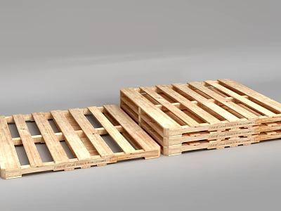 Industrial Equipment Wooden Pallets For Heavy Duty Logistics And Storage Solutions 3d model