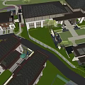 New Chinese-style Sales Office Building Demonstration Area 3d model