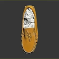 Yellow Moccasin Shoes with Tassel Light Colored Sole and White Interior