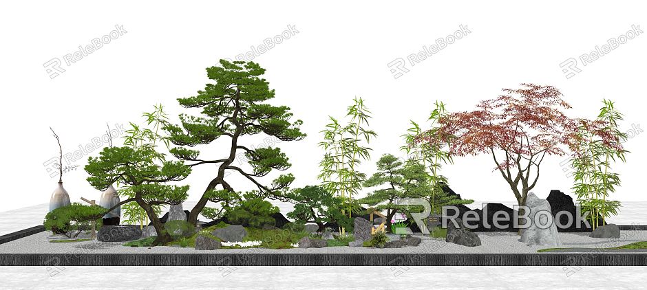 New Chinese landscape sketch dry landscape model