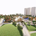 Scenic Park Landscape Featuring Lush Green Spaces Walking Paths And Colorful Trees