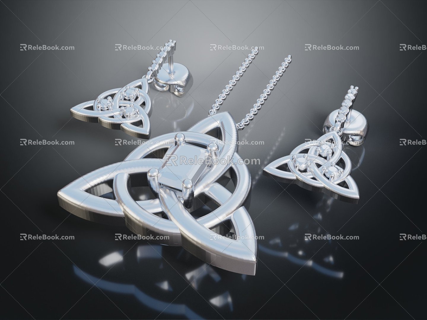 Modern Pendant Metal Jewelry Metal Pendant Pendant 3d model