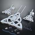 Modern Pendant Metal Jewelry Metal Pendant Pendant 3d model