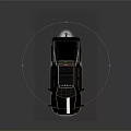 Black Off Road Truck With Roof Rack Front Bull Bar And White Stripe