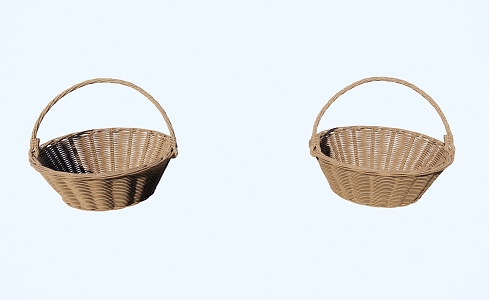 New Chinese Style Woven Basket Woven Storage Basket Bamboo Basket Bamboo Basket Bamboo Basket Fruit Basket Vegetable Basket 3d model