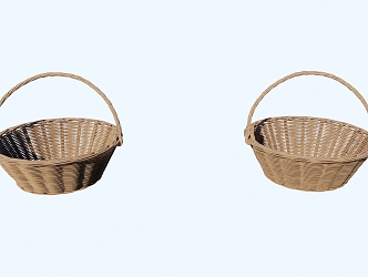 New Chinese Style Woven Basket Woven Storage Basket Bamboo Basket Bamboo Basket Bamboo Basket Fruit Basket Vegetable Basket 3d model