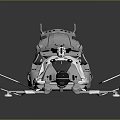Futuristic Space Exploration Vehicle With Mechanical Structure Landing Legs And Observation Window