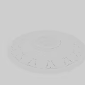 Ornate Circular Decorative Component With Intricate Patterns And Central Hole