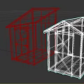 Two Wooden Storage Sheds With Different Roofs Large And Small Designs