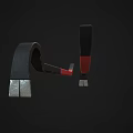 Heavy Duty Black And Red Pry Bars For Construction And Demolition Work