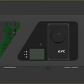 APC Modern Gray Device With Green Display Camera And Ventilation Grilles 3d model