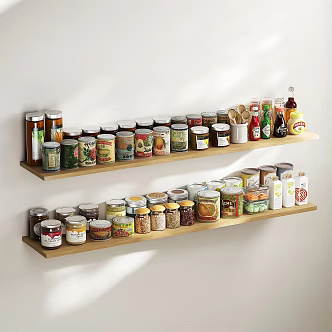 Kitchen supplies seasoning bottles and jars props 3d model