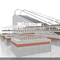 Modern Dessert Shop Interior With Glass Display Cases Fresh Desserts And Pastry Counters